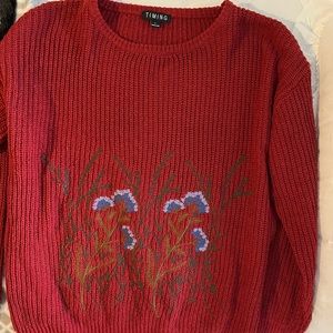 Forever 21 Floral Design Sweater